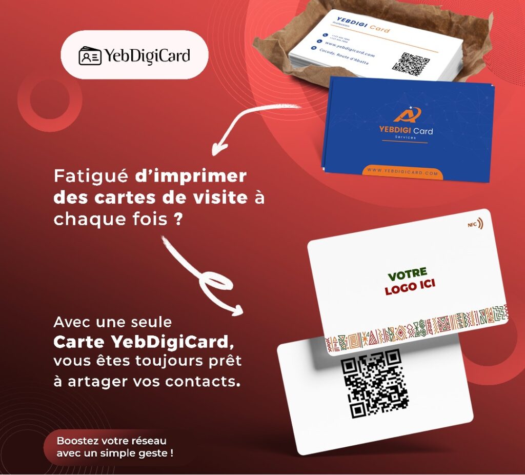 Carte de visite NFC - Yeb Digicard