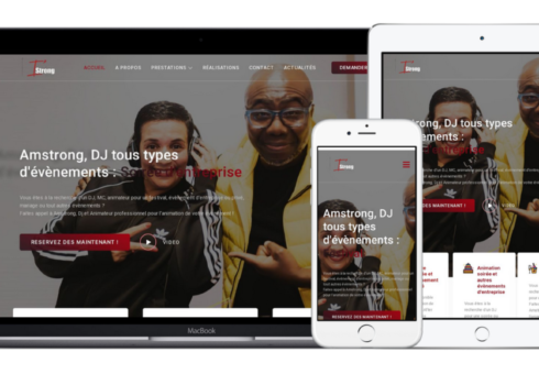 Création d'un site web vitrine innovant pour Amstrong DJ