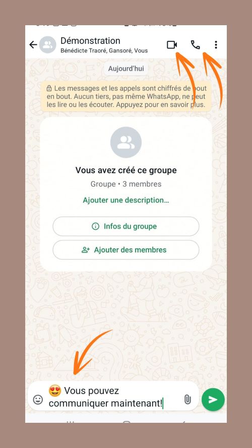 Yeb Digital Consulting: créer un groupe WhatsApp 6