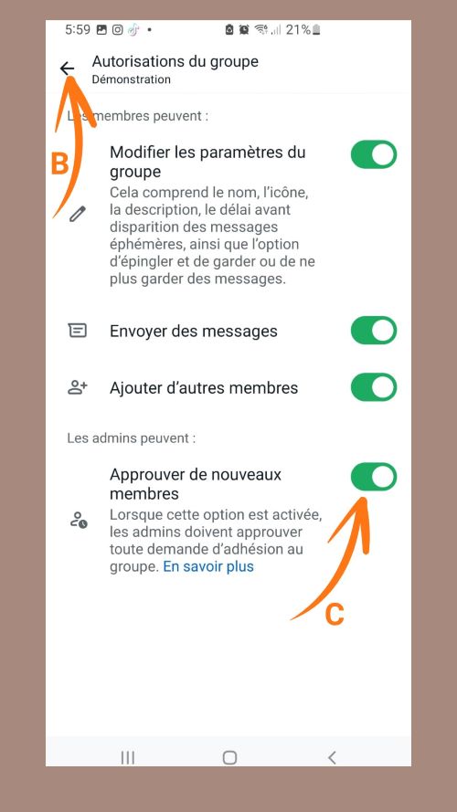 Yeb Digital Consulting: créer un groupe WhatsApp BC