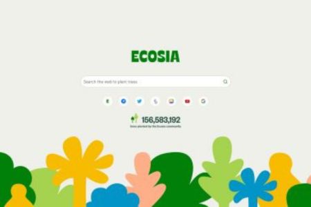 Interface du moteur de recherche Ecosia