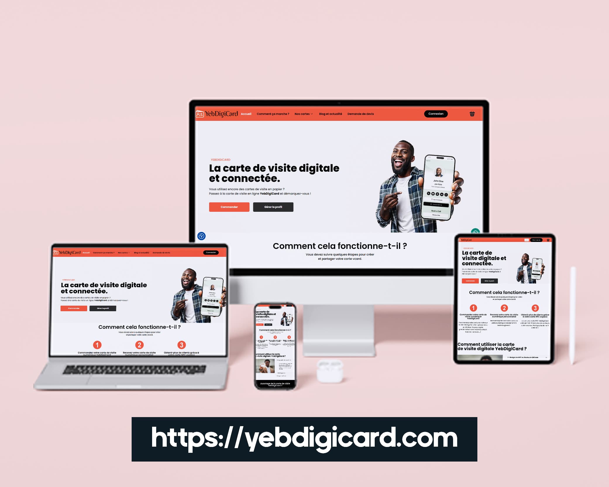 YebDigiCard : création d’un site e-commerce pour une carte de visite digitale et connectée